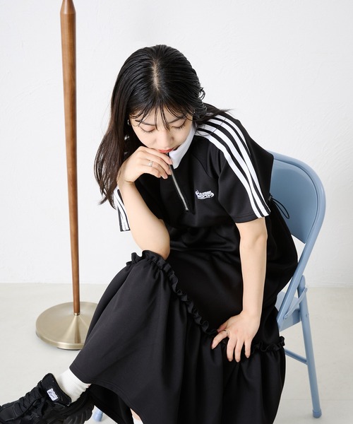 「kutir」 半袖ワンピース MEDIUM ネイビー レディース_画像5