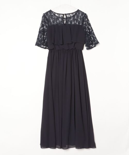 「DRESS PLUS」 半袖ワンピース S スミクロ レディース_画像2