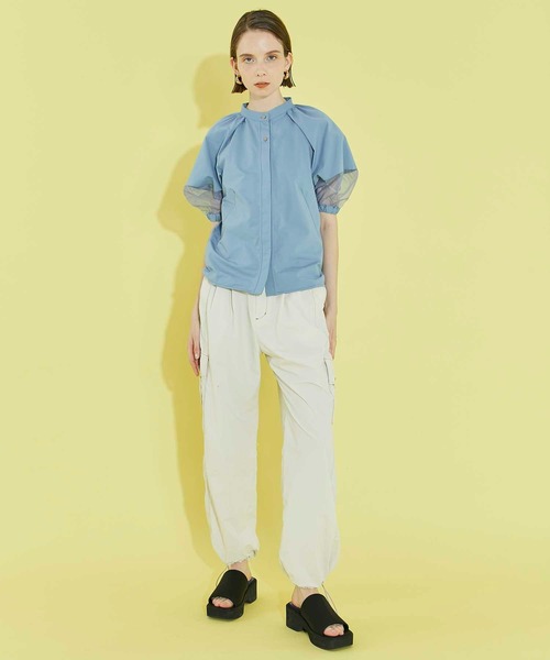 「CITY TOKYO」 半袖ブラウス FREE ホワイト レディース_画像3