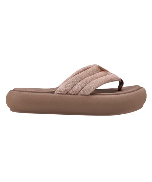 「ROXY」 フラットサンダル MEDIUM ブラウン レディース_画像4