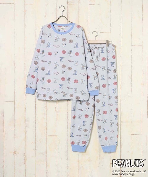 スヌーピー ルームウェアセット 暖かフランネル素材 スヌーピー ルームウェア レディース パジャマ