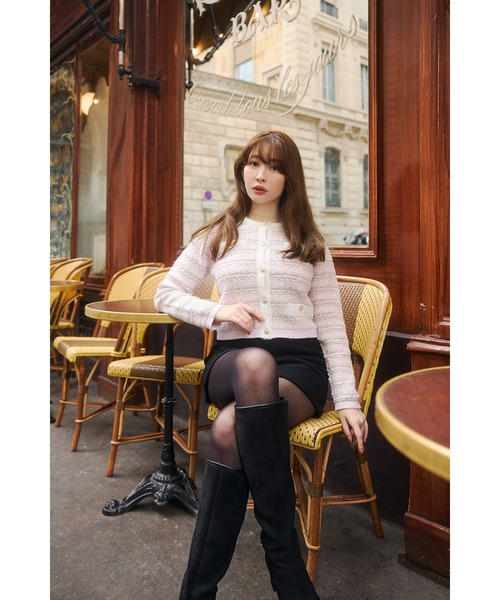 Her lip to ニットカーディガン M ピンク レディース : ZOZOTOWN Yahoo