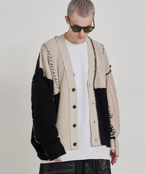 SeeSew カーディガン 「UNISEX」CRAFT KNIT CARDIGAN/クラフトニット 