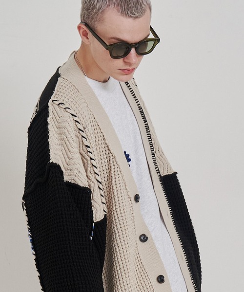SeeSew カーディガン 「UNISEX」CRAFT KNIT CARDIGAN/クラフトニット
