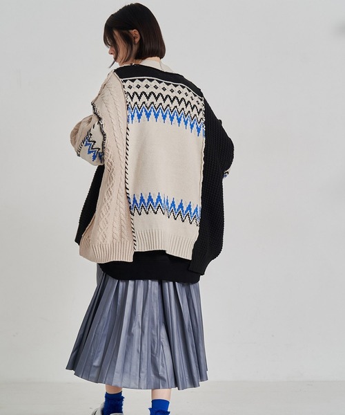 SeeSaw カーディガン CRAFT KNIT CARDIGAN SeeSew カーディガン 「UNISEX」CRAFT KNIT CARDIGAN/クラフトニット