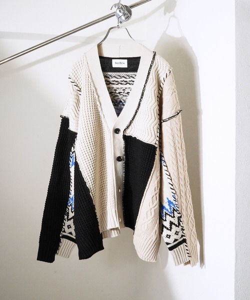 SeeSew カーディガン 「UNISEX」CRAFT KNIT CARDIGAN/クラフトニット