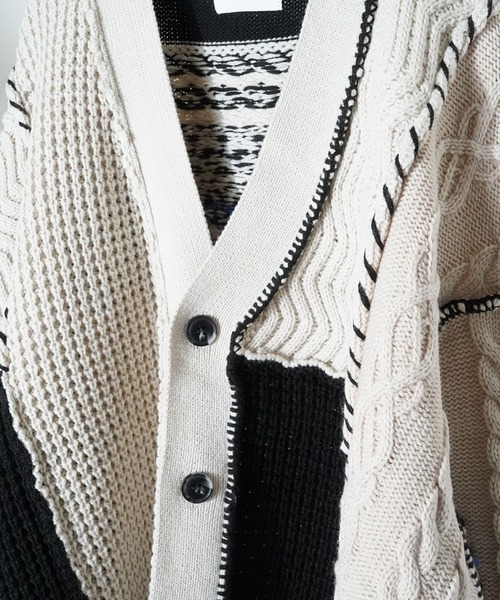 SeeSew カーディガン 「UNISEX」CRAFT KNIT CARDIGAN/クラフトニット