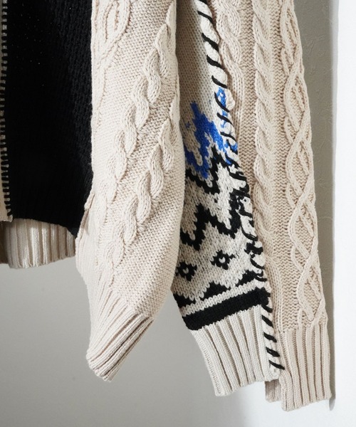 SeeSew カーディガン 「UNISEX」CRAFT KNIT CARDIGAN/クラフトニット