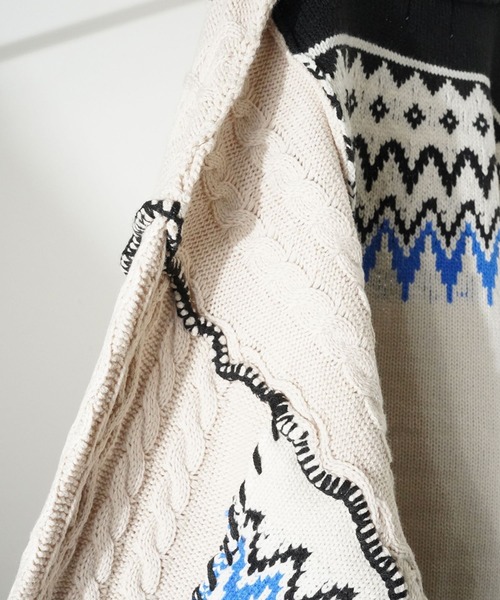 SeeSew カーディガン 「UNISEX」CRAFT KNIT CARDIGAN/クラフトニット