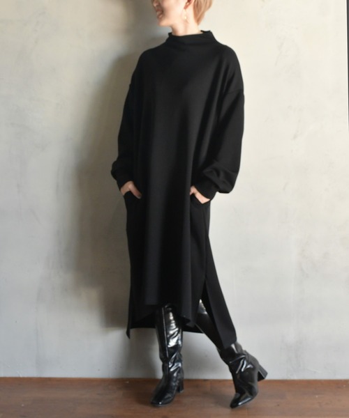 「BITTOKO」 長袖ワンピース FREE ブラック レディース_画像5