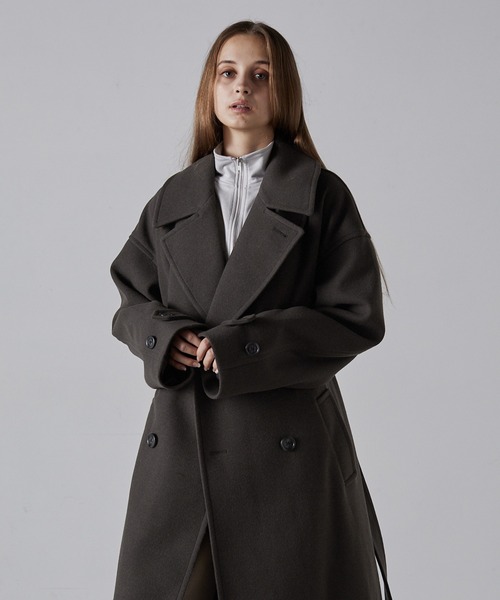 CLEL ブラック チェスターコート Lサイズ CLEL（クレイル） チェスターコート L ダークブラウン メンズ