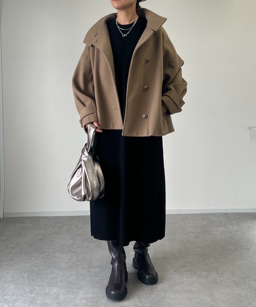 「un dix cors」 ニットワンピース FREE ブラック レディース_画像8