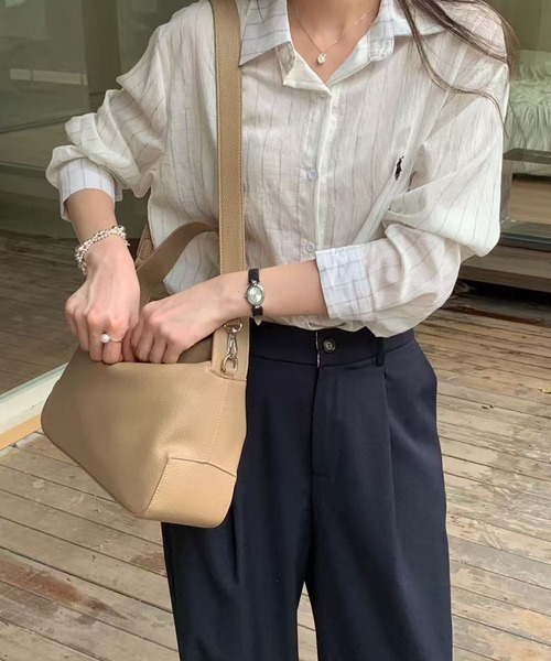 NuNuNa ハンドバッグ 「NuNuNa」2WAY 合成皮革フラップショルダー