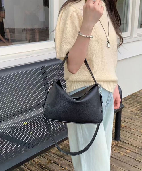 NuNuNa ハンドバッグ 「NuNuNa」2WAY 合成皮革フラップショルダー