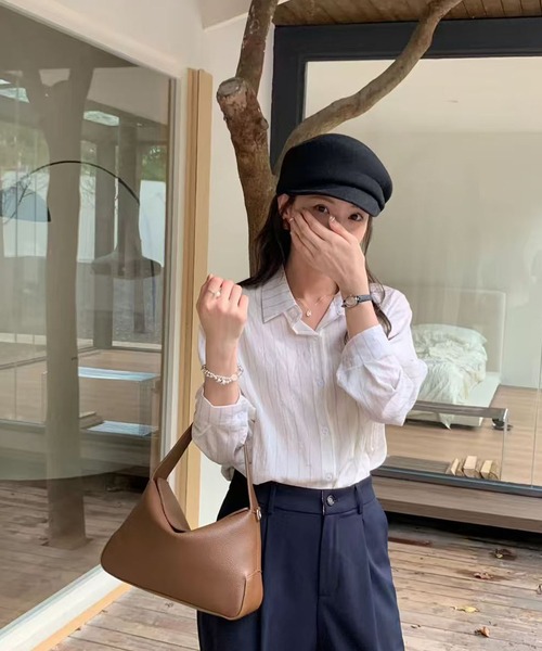 NuNuNa ハンドバッグ 「NuNuNa」2WAY 合成皮革フラップショルダー