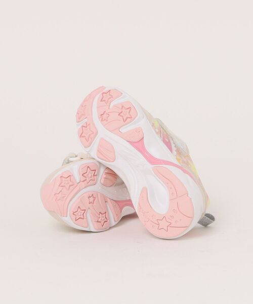 スニーカー SANRIO サンリオ 「光る靴/甲ベルトを外して洗えるキッズ ライトアップシューズ 子供靴 ワンベルト SA C040LEの画像