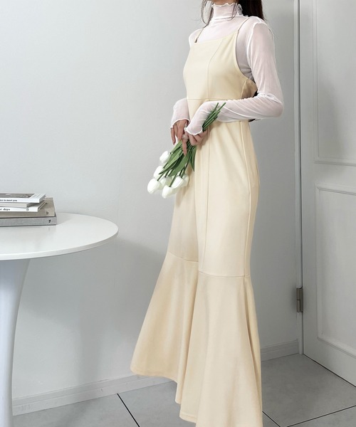 「mily bilet」 キャミソールワンピース X-LARGE ブラック レディース_画像6