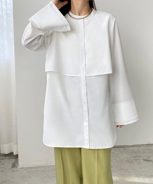 「callautia」 長袖ブラウス SMALL ブラック レディース_画像2