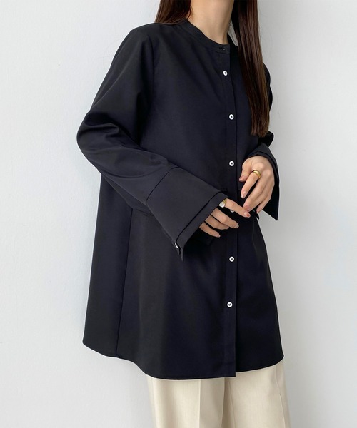 「callautia」 長袖ブラウス SMALL ブラック レディース_画像6