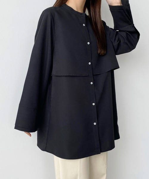 「callautia」 長袖ブラウス SMALL ブラック レディース_画像8