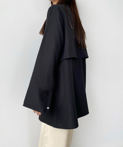 「callautia」 長袖ブラウス SMALL ブラック レディース_画像9