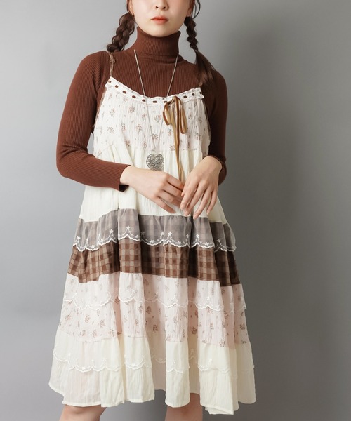 「SPINNS」 キャミソールワンピース ONESIZE ブラック レディース_画像3