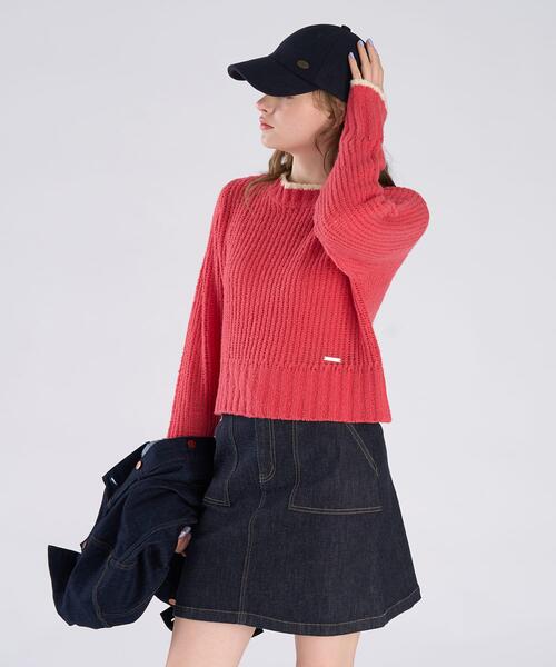 To b. by agnes ニット セーター バイカラーライクニットプルオーバー