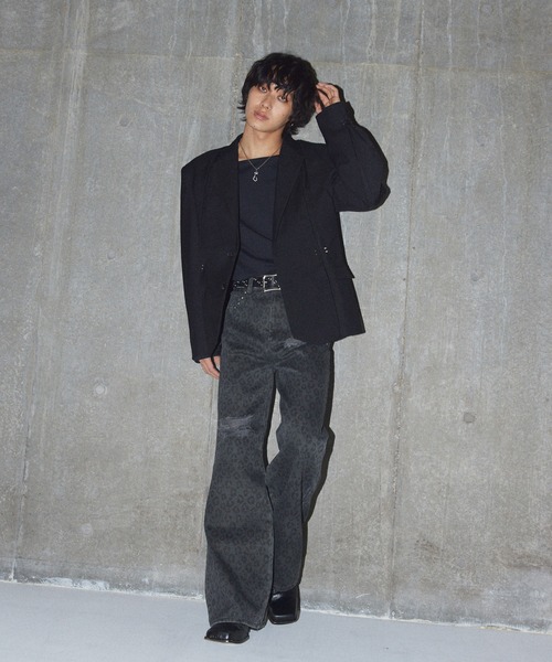 GRANCY パンツ 「GRANCY」Leopard Damage Flare Pants / レオパード