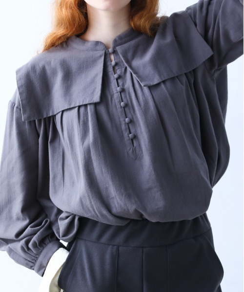 「Kelen」 長袖ブラウス M ブラック レディース_画像8