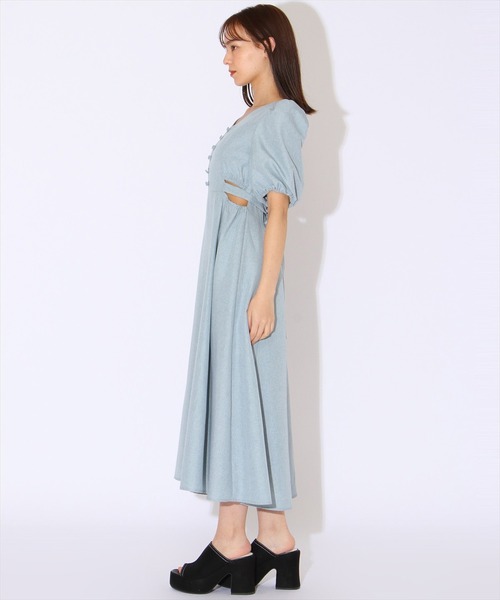 「REDYAZEL」 半袖ワンピース SMALL サックスブルー レディース_画像5