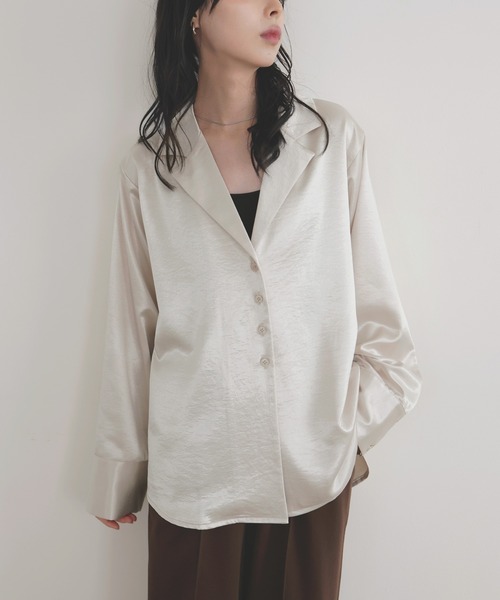 「LIAN」 長袖シャツ FREE ブラウン レディース_画像6