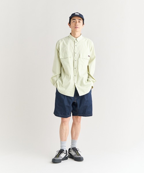 NANGA（ナンガ） シャツ MULTI STRIPE W PK BOX SHIRT/マルチ