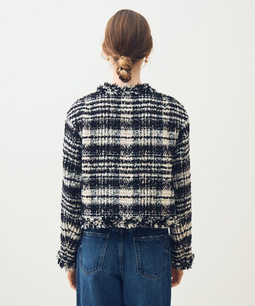 専用　トゥモローランド　KNOTT　ノーカラー　グレンチェック　ジャケット 専用 トゥモローランド KNOTT ノーカラー グレンチェック ジャケット