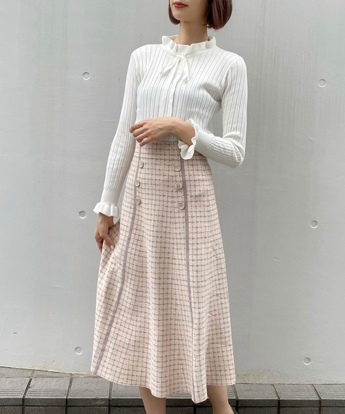 「titty&Co. PETIT」 フレアスカート FREE グレー レディース_画像3