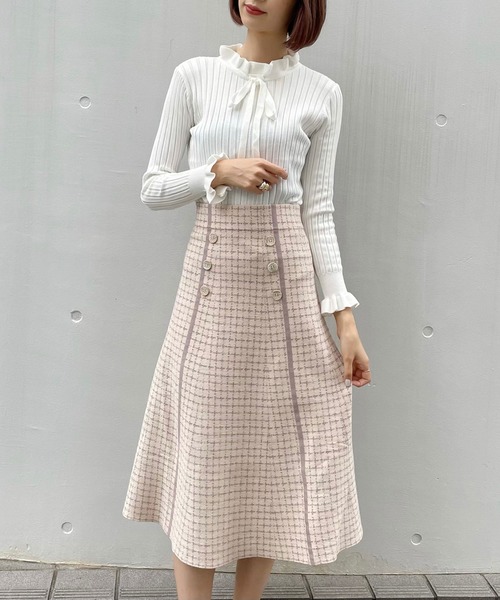 「titty&Co. PETIT」 フレアスカート FREE グレー レディース_画像4