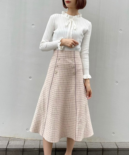 「titty&Co. PETIT」 フレアスカート FREE グレー レディース_画像5