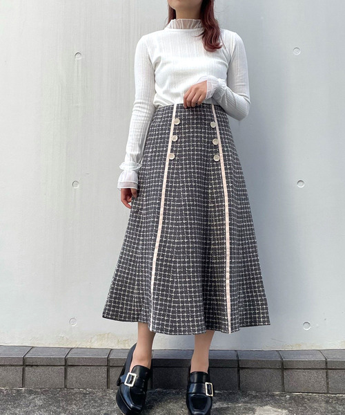 「titty&Co. PETIT」 フレアスカート FREE グレー レディース_画像9