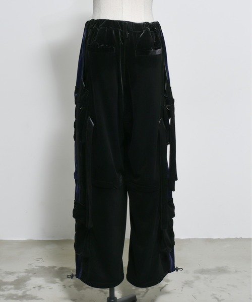 「REFLEM」 カーゴパンツ FREE ブラック×グレー レディース_画像2