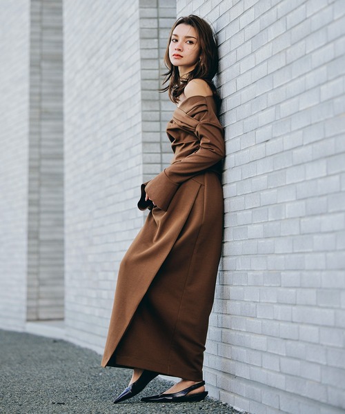 KINO THE KEI tシャツ 2WAY オフショルダー フレアカフス プルオーバー