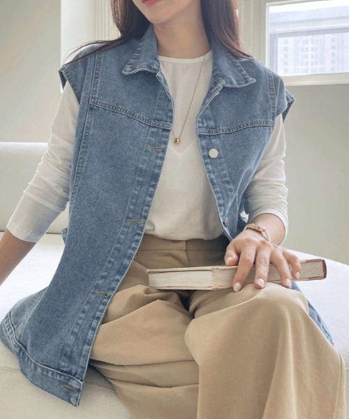 emi+ ベスト ジレ デニムベスト レディース : ZOZOTOWN Yahoo!店