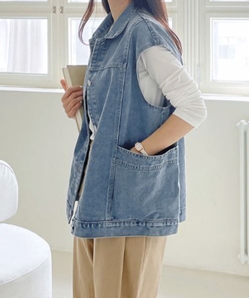 emi+ ベスト ジレ デニムベスト レディース : ZOZOTOWN Yahoo!店