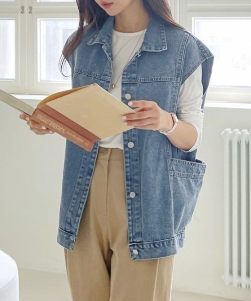 emi+ ベスト ジレ デニムベスト レディース : ZOZOTOWN Yahoo!店