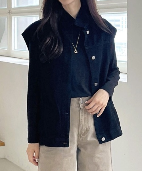 emi+ ベスト ジレ デニムベスト レディース : ZOZOTOWN Yahoo!店