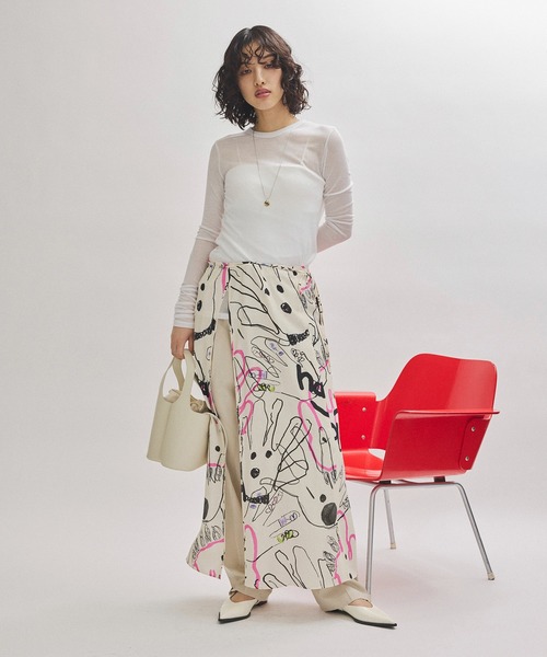 「ADAM ET ROPE'」 長袖カットソー FREE ミント レディース_画像2