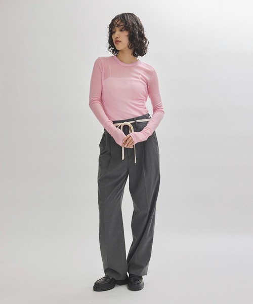 「ADAM ET ROPE'」 長袖カットソー FREE ミント レディース_画像5