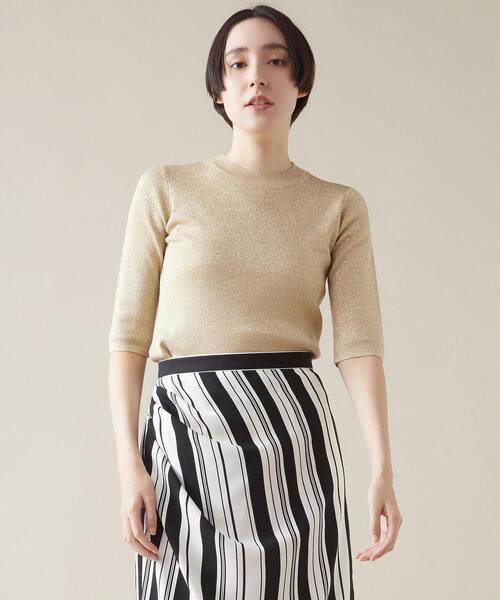 「martinique」 7分袖ニット FREE シルバー レディース_画像5