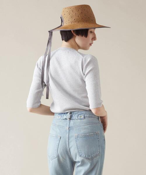 「martinique」 7分袖ニット FREE シルバー レディース_画像9