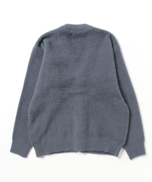 「WESTSEA」 ニットカーディガン M グレイッシュブルー メンズ_画像2