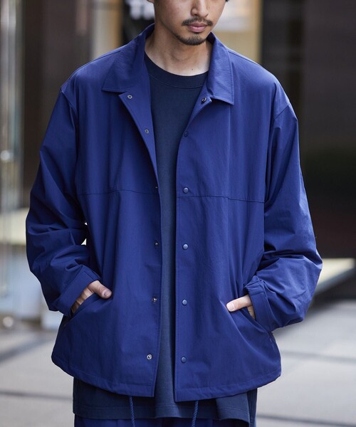 EG× FREAK’S STORE｜別注のCOOK Jacket（ネイビー・L） FREAK'S STORE（フリークスストア） コーチジャケット MEDIUM ネイビー