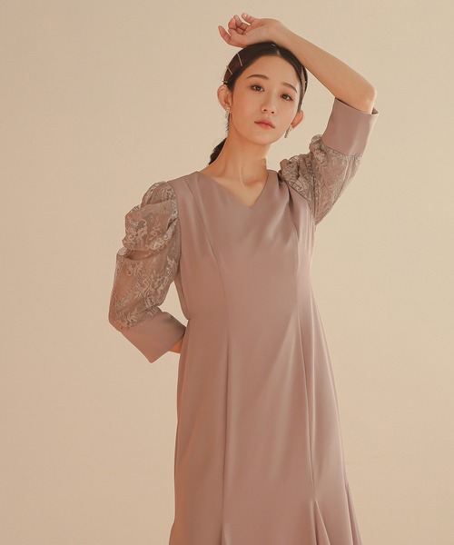 「Kana」 7分袖ワンピース M ブラック レディース_画像3